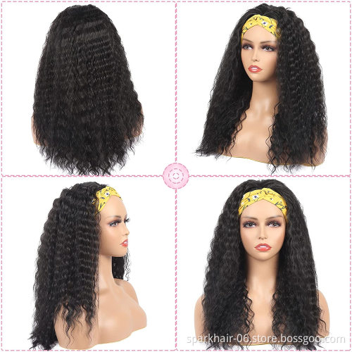 Human Hair Wigs Wholesale Water Deep Wave Headband Wigs Human Hair For Black Women Pelucas Humanas Perruque Cheveux Humain